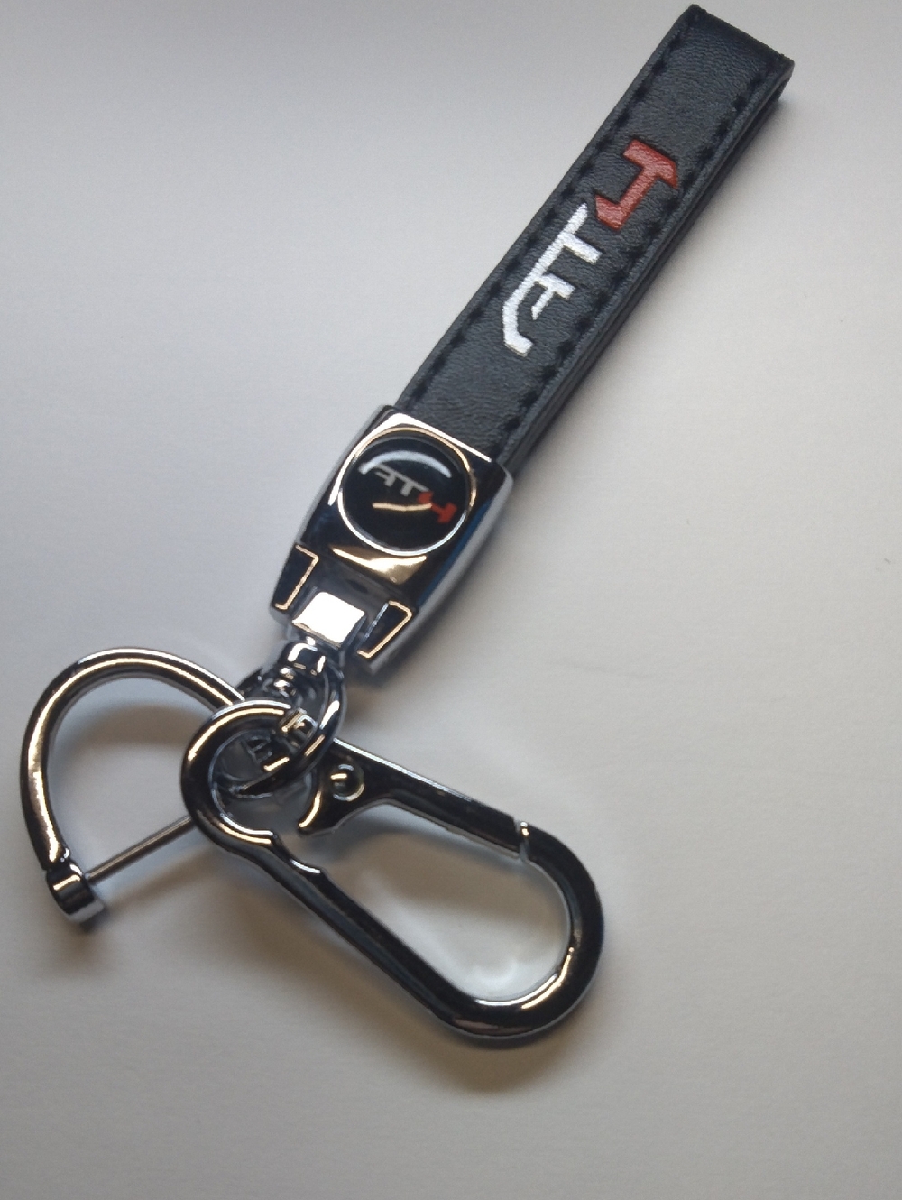 GMC AT4 key fob Keychain in black leather NWT